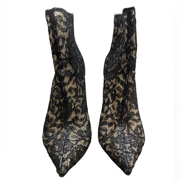 CHRISTIAN LOUBOUTIN Patent Rete Lace Dentelle Psybootie 100 Ankle Boots - Picture 4 of 7